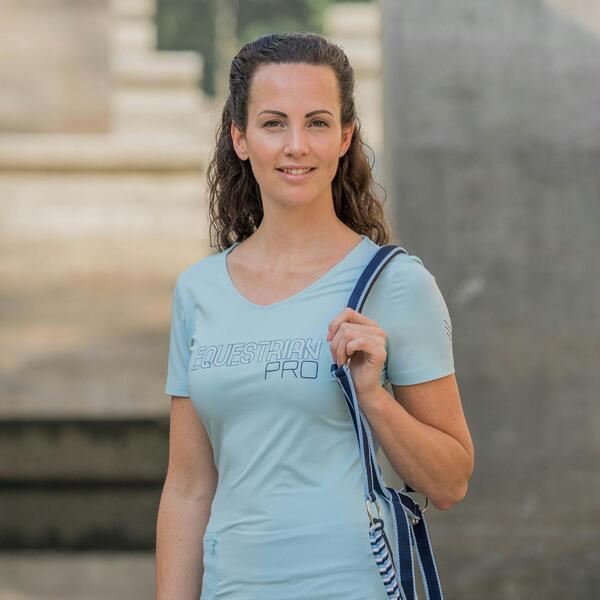 Horka Dames T-shirt Sunset - Misty Blue