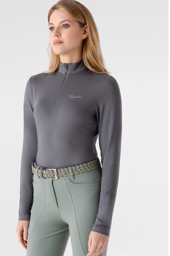 Equiline Dames Trainingsshirt Estrea LS - Urban Chic Grey