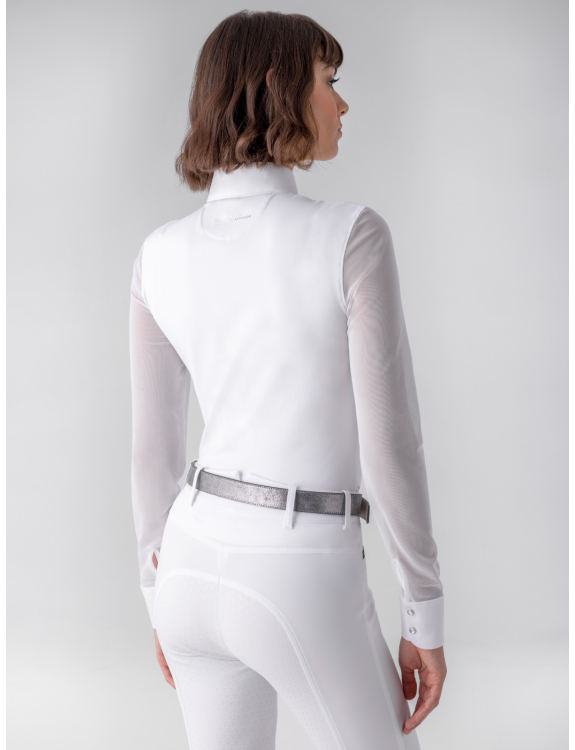 Equiline Dames Wedstrijd shirt Gurteg - White