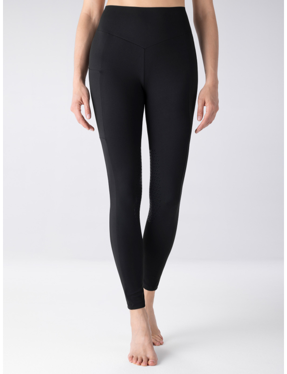 Equiline Dames Rijlegging Gadrikh Knie Grip - Zwart