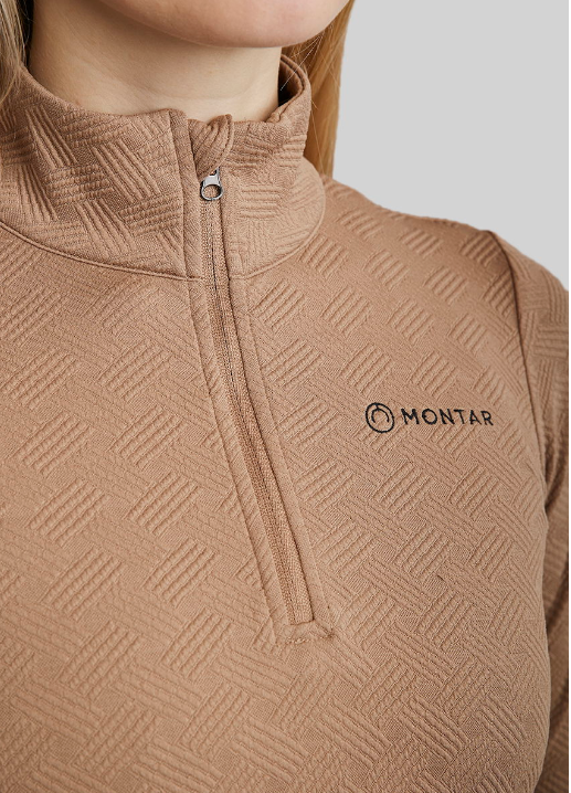 Montar Dames MoCilia Jacquard REFINED Trainingshirt - Latte