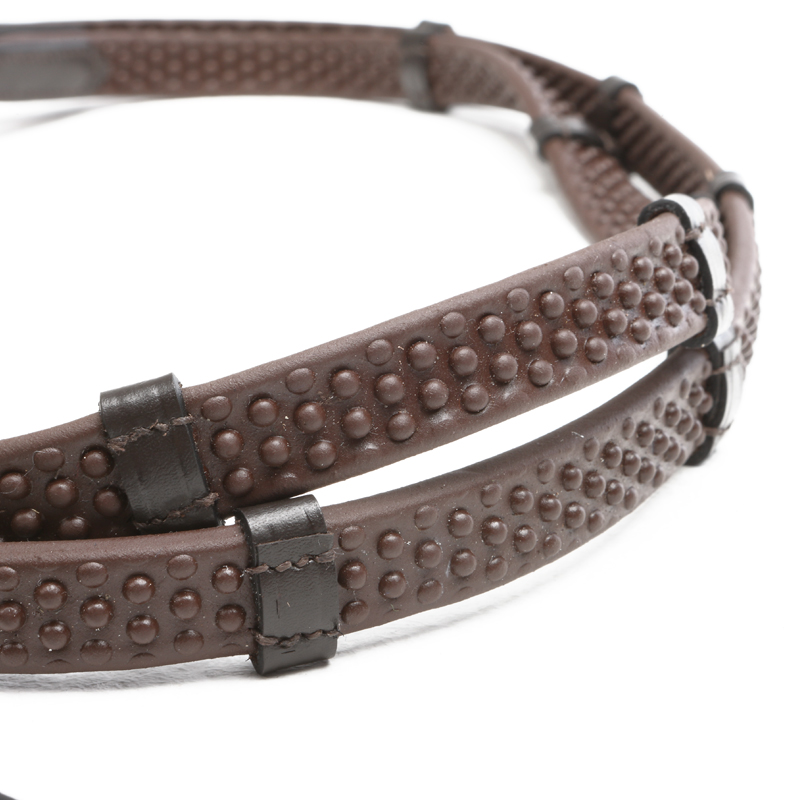 Kavalkade Grip Teugels - 16mm - 5rdgs - Bruin