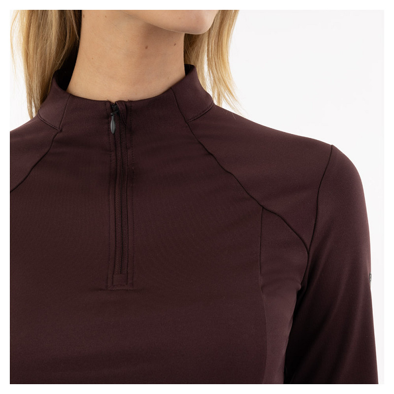 BR Dames Zip-up Pullover Franka - Fudge