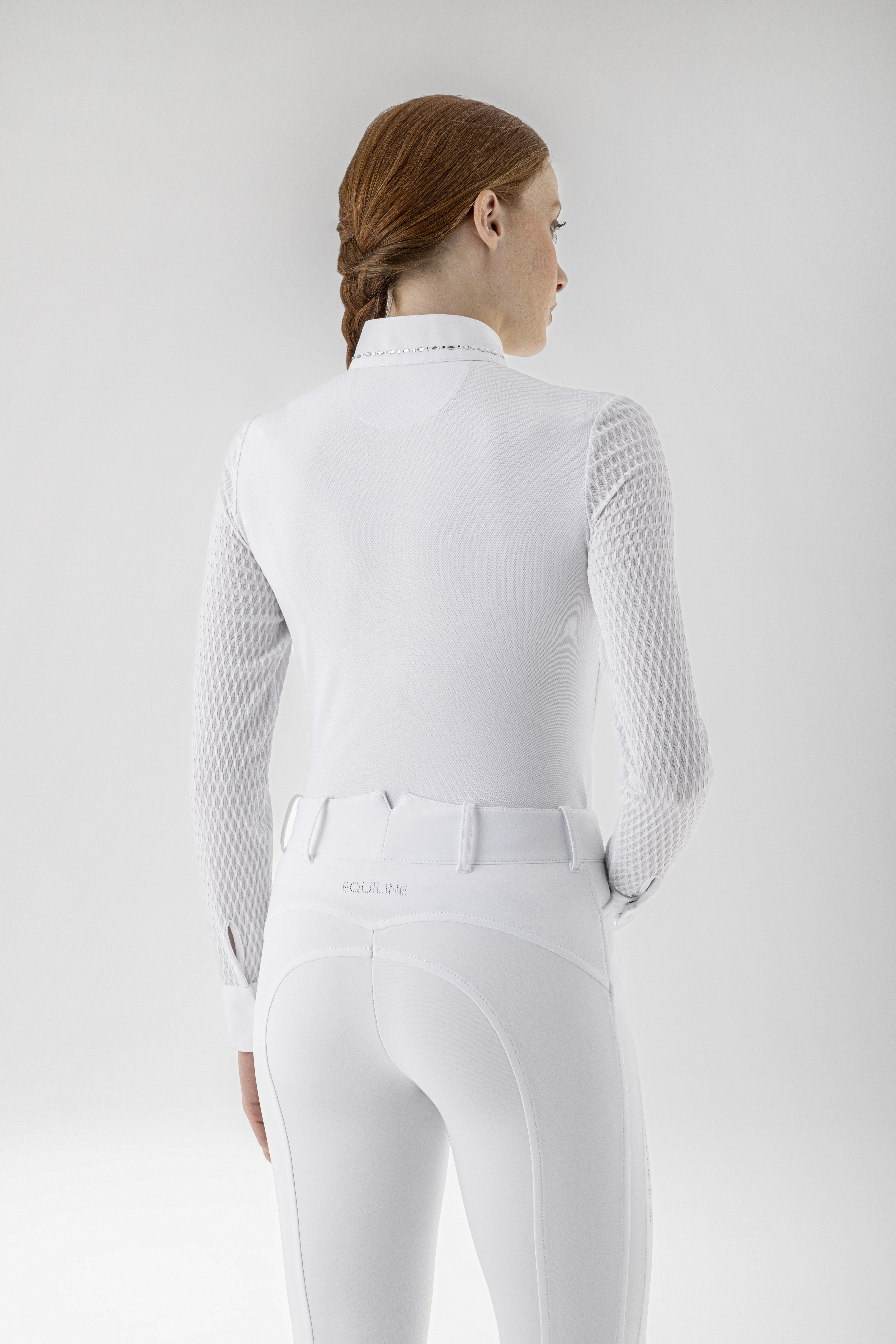 Equiline Dames Wedstrijdshirt LS Golig - White