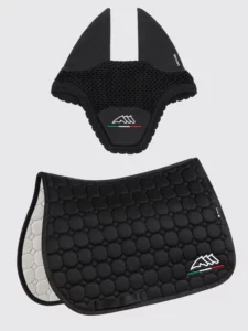 Equiline Zadeldek Met Oornetje Eqflaggy - Nero